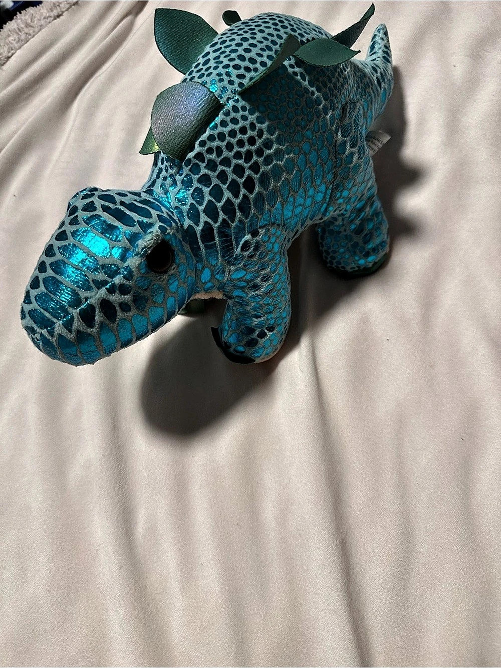 Blue & Silver Animal Print Plush Toy